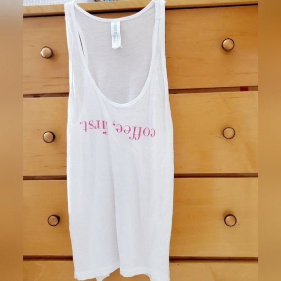 Long Lounging Tank "Coffee First" Print- Size S- Forever 21 - Picture 5 of 5